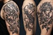 design a profesional trash polka tattoo