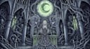 dark fantasy art with unique, intricate details