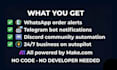 integrate make com with whatsapp API telegram and discord