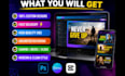 make 4 custom yt thumbnails in 24 hours