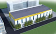 steel structure warehouse 3d modeling exterior rendering