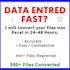 process excel sheet and PDF data entry past