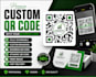 design premium custom qr code with your business logo