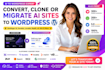 copy clone convert hostinger ai, replit, durable, lovable or wix to wordpress