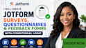 create jotform surveys questionnaires and feedback forms with conditional logic