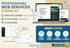 develop a responsive frontend website