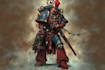 create dark sci fi warhammer 40k character art