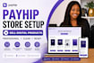 setup payhip store, payhip website, payhip online store, digital product store