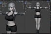 3d character, model vrchat avatar, full rigging, vtuber model, blender or vrm