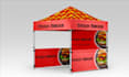 design canopy tent, table cover and flag your exhibition