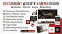 design bakery website restaurant menu cafe menu board, digital menu logo design