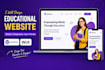 build lms educational website online course website education, elearning website