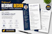 do professional CV, resume design