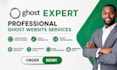 do ghost cms website, setup ghost blog, ghost newsletter, customize ghost theme