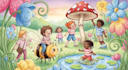 create watercolor children illustration