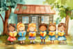 create digital watercolor illustrations for a children book