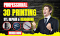 sculpt high quality 3d models for 3d printing, stl and 3d rendering