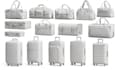 create bag tech pack, handbag, backpack, wallet, luggage design and detailed