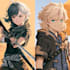 anime character an illustration and anime character