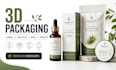 design 3d packaging, label design, bottle, box and pouch mockup for brands