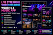 develop live streaming app video streaming app website music app