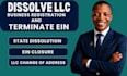 close your US llc business registration and terminate ein