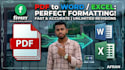 convert PDF to word or excel and do accurate retyping