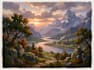 paint professional landscape concept art in painterly style