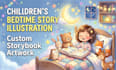 create magical bedtime story illustrations for childrens books