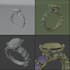 design 3d custom engagement ring diamond jewelry animation 3d jewelry render
