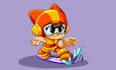 draw a cute and funny cartoon illustration