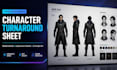 create character turnaround sheet and model sheet design