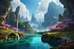 design amazing fantasy landscape