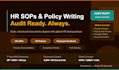 create HR sops, policies, employee handbooks and process documentation
