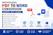 convert PDF to word accurately and fast