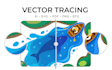 redraw, vectorize, trace your image into vector