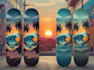 design custom skateboards graphics, surf graphics,stickers