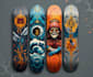 design custom skateboards graphics, surf graphics,stickers
