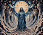 draw stoner rock, doom, metal, psychedelic art style