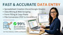 convert scanned PDF to excel data entry in 24 hours