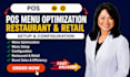 pos menu optimization restaurant retail setup configuration