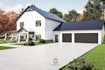 design barndominium and pole barn house plan and floor plan rendering