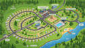 design detailed rv park map, campground site map, resort map and wayfinding map