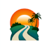design beach landscape and lawncare logo