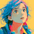anime character an illustration and anime character