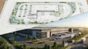 design warehouse, industrial building, site plan with  walkthrough video