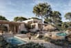 redesign luxury house 3d, HQ render, building elevation, outdoor, garden render