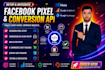 setup facebook pixel, meta conversion API, ga4 and server side tracking