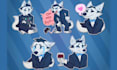 create furry stickers emote discord stickers telegram stickers cartoon stickers