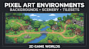 do 8bit 16bit pixel background landscape scenery aesthetic environment assets